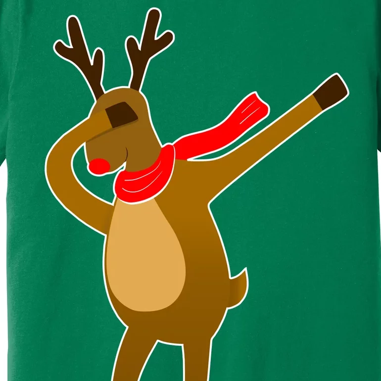 Dabbing Red Nose Reindeer Christmas Premium T-Shirt