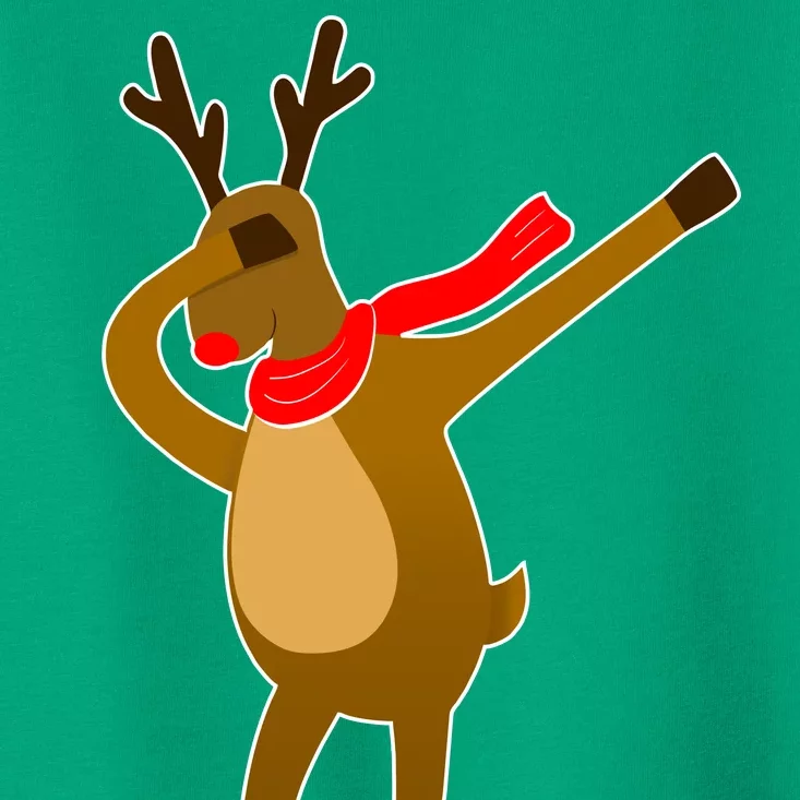 Dabbing Red Nose Reindeer Christmas Toddler T-Shirt