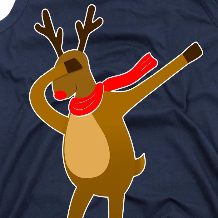 Dabbing Red Nose Reindeer Christmas Tank Top