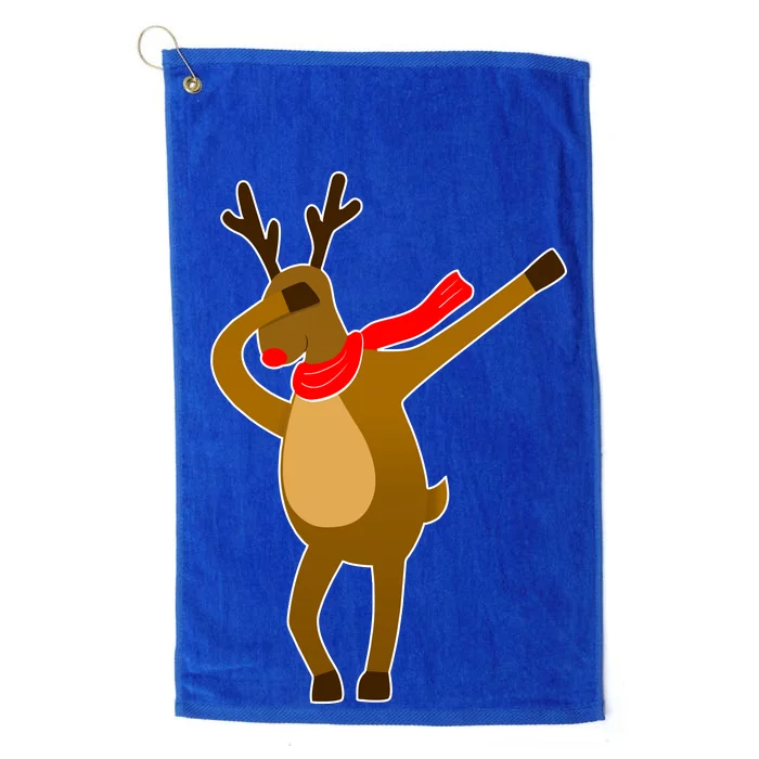 Dabbing Red Nose Reindeer Christmas Platinum Collection Golf Towel