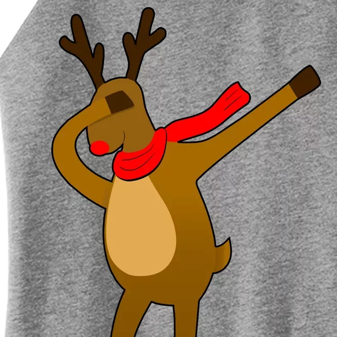 Dabbing Red Nose Reindeer Christmas Women’s Perfect Tri Rocker Tank