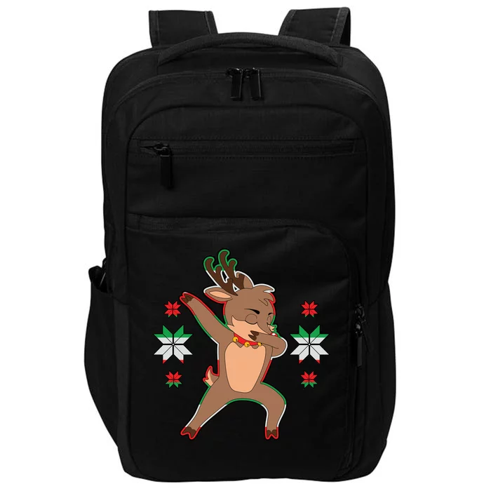 Dabbing Reindeer Impact Tech Backpack