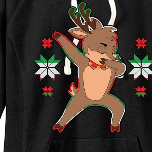 Dabbing Reindeer Women's Fleece Hoodie