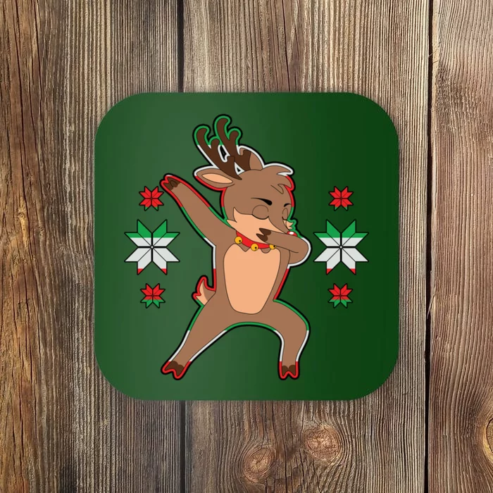 Dabbing Reindeer Coaster