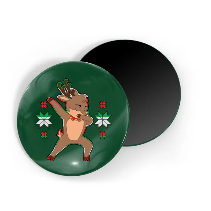 Dabbing Reindeer Magnet