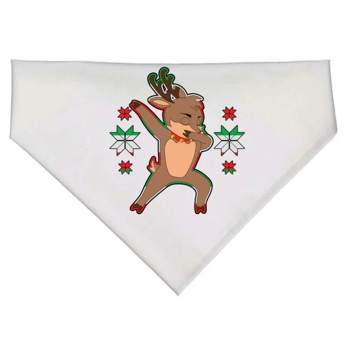 Dabbing Reindeer USA-Made Doggie Bandana