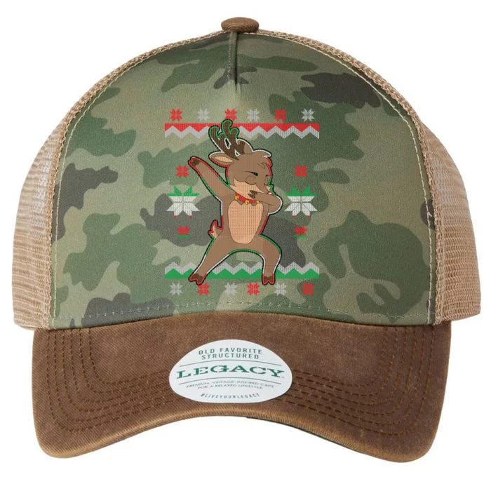 Dabbing Reindeer Ugly Christmas Legacy Tie Dye Trucker Hat