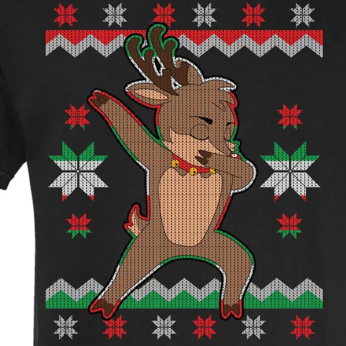 Dabbing Reindeer Ugly Christmas Garment-Dyed Heavyweight T-Shirt