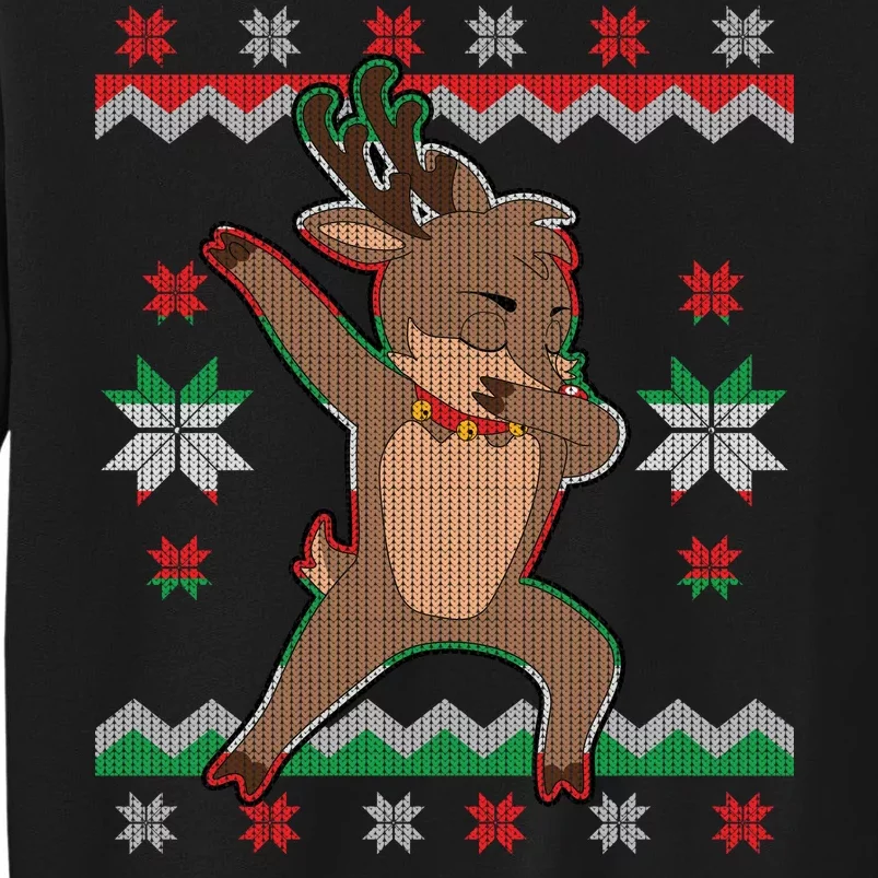 Dabbing Reindeer Ugly Christmas Tall Sweatshirt