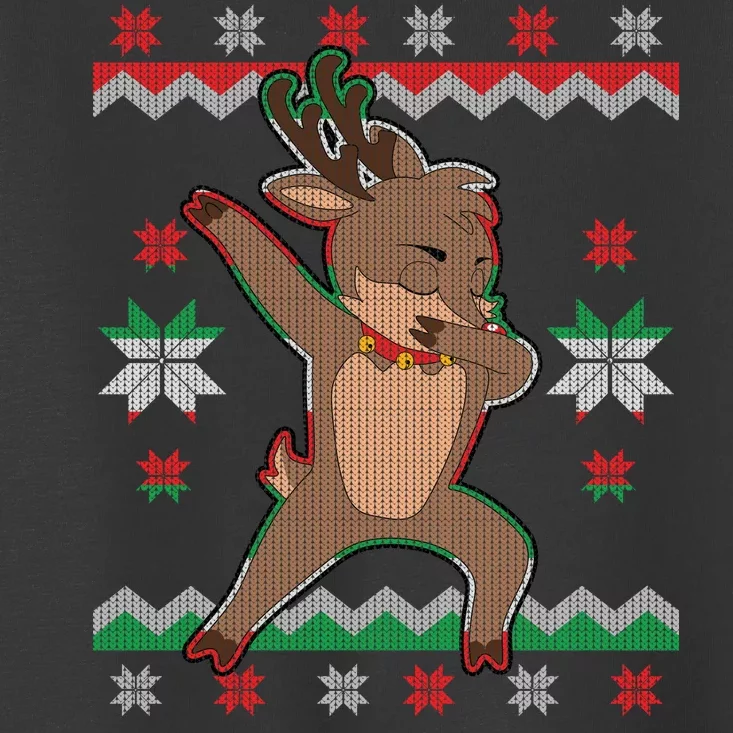 Dabbing Reindeer Ugly Christmas Toddler T-Shirt