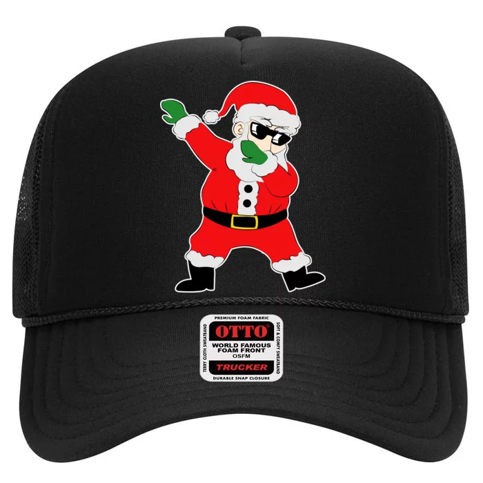 Dabbing Santa High Crown Mesh Trucker Hat