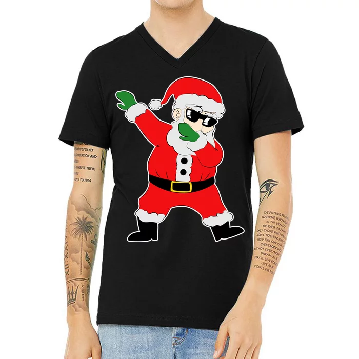 Dabbing Santa V-Neck T-Shirt