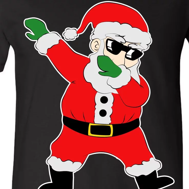 Dabbing Santa V-Neck T-Shirt