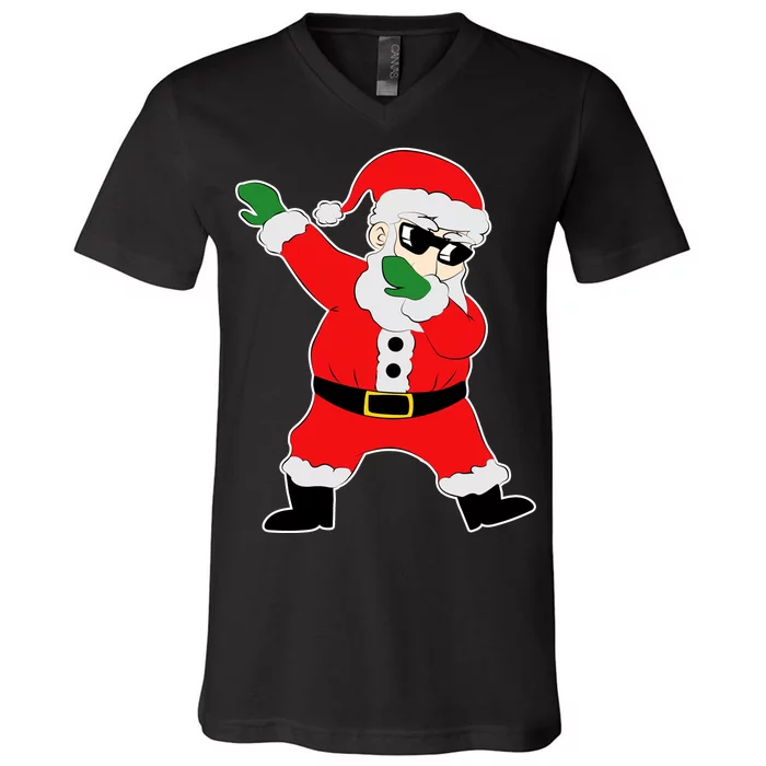 Dabbing Santa V-Neck T-Shirt