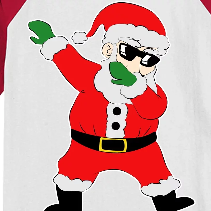 Dabbing Santa Kids Colorblock Raglan Jersey