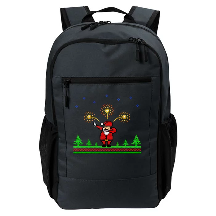 Dabbing Santa 8-Bit Ugly Christmas Daily Commute Backpack