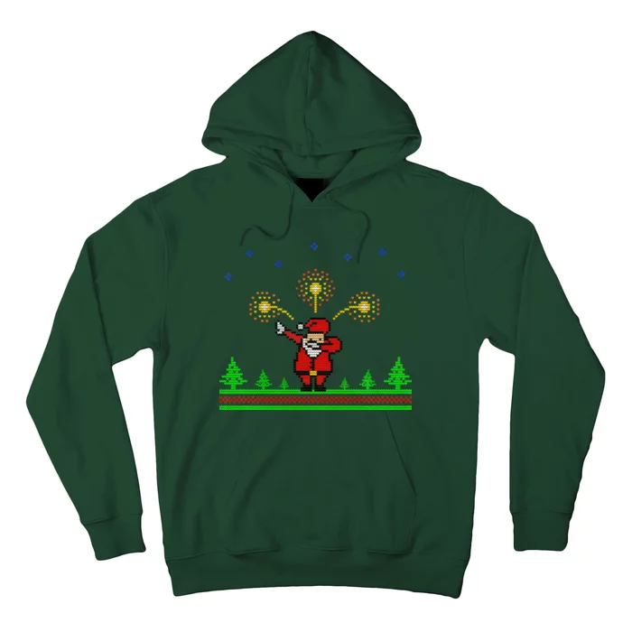 Dabbing Santa 8-Bit Ugly Christmas Hoodie