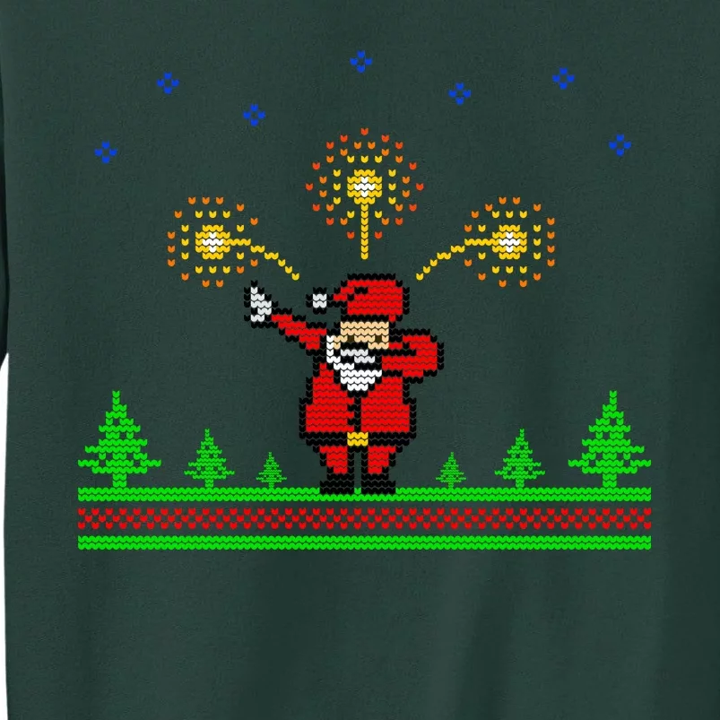 Dabbing Santa 8-Bit Ugly Christmas Sweatshirt