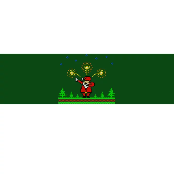 Dabbing Santa 8-Bit Ugly Christmas Bumper Sticker