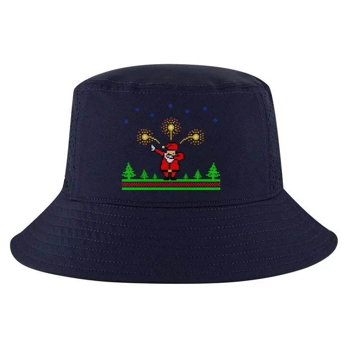 Dabbing Santa 8-Bit Ugly Christmas Cool Comfort Performance Bucket Hat