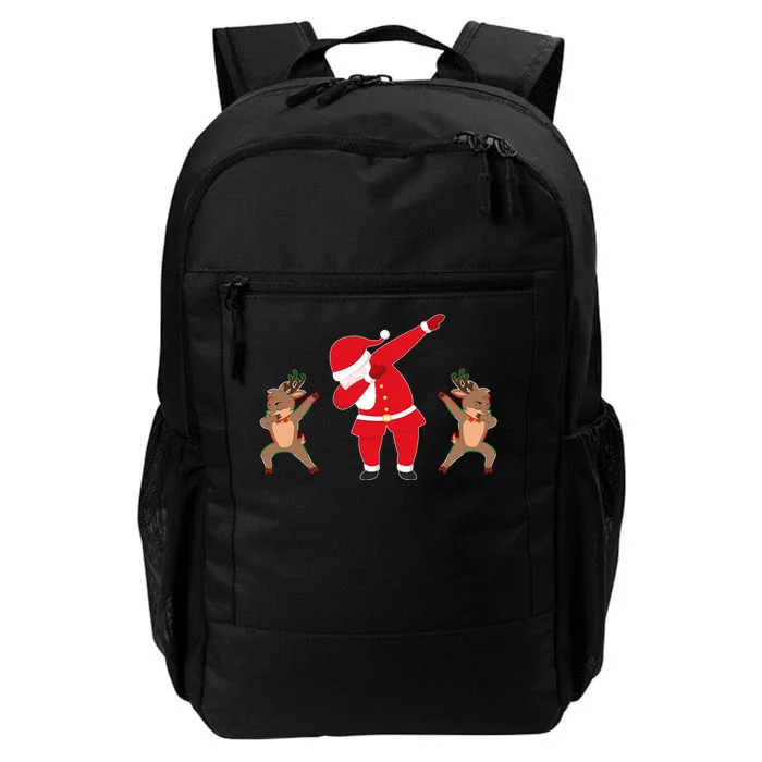 Dabbing Santa And Reindeer Funny Christmas Daily Commute Backpack