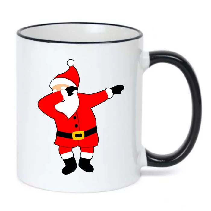 Dabbing Santa Christmas Black Color Changing Mug