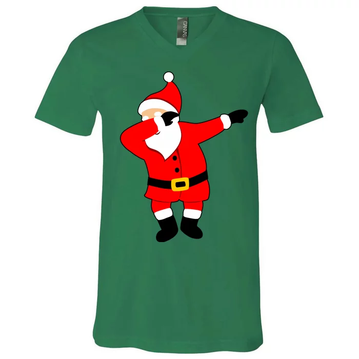 Dabbing Santa Christmas V-Neck T-Shirt