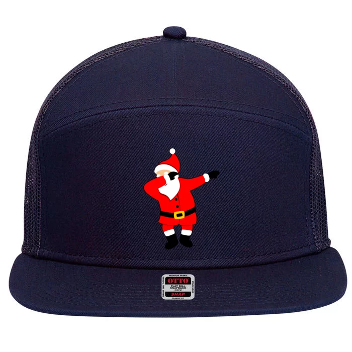 Dabbing Santa Christmas 7 Panel Mesh Trucker Snapback Hat