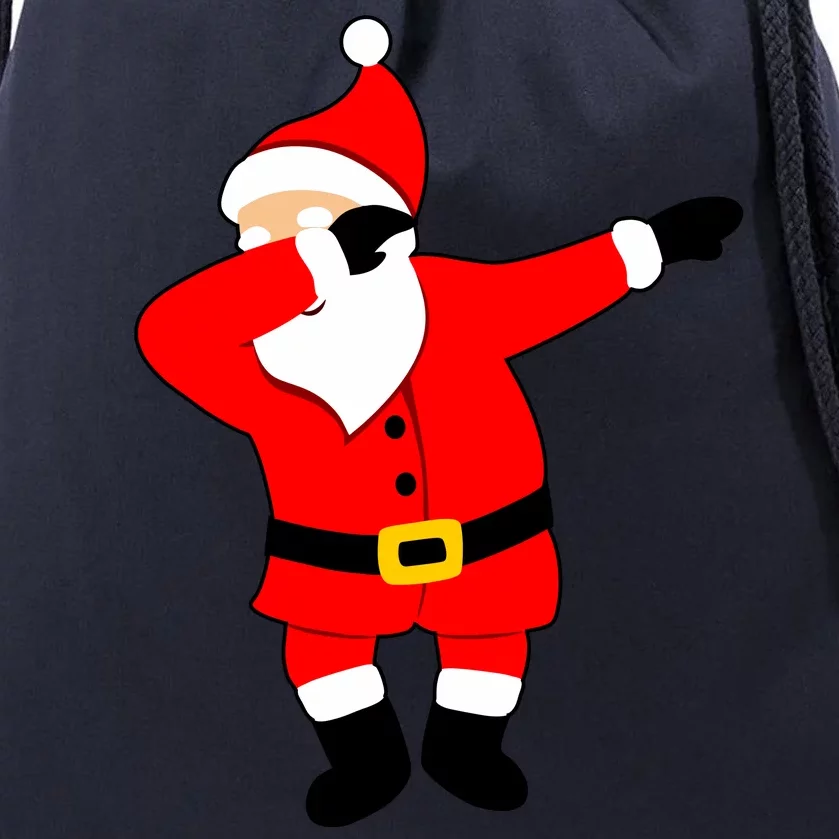 Dabbing Santa Christmas Drawstring Bag