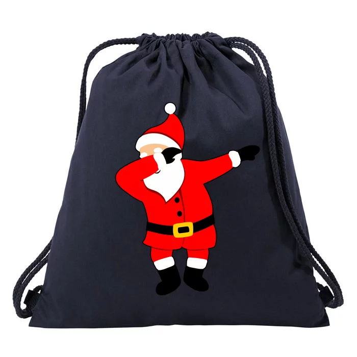 Dabbing Santa Christmas Drawstring Bag