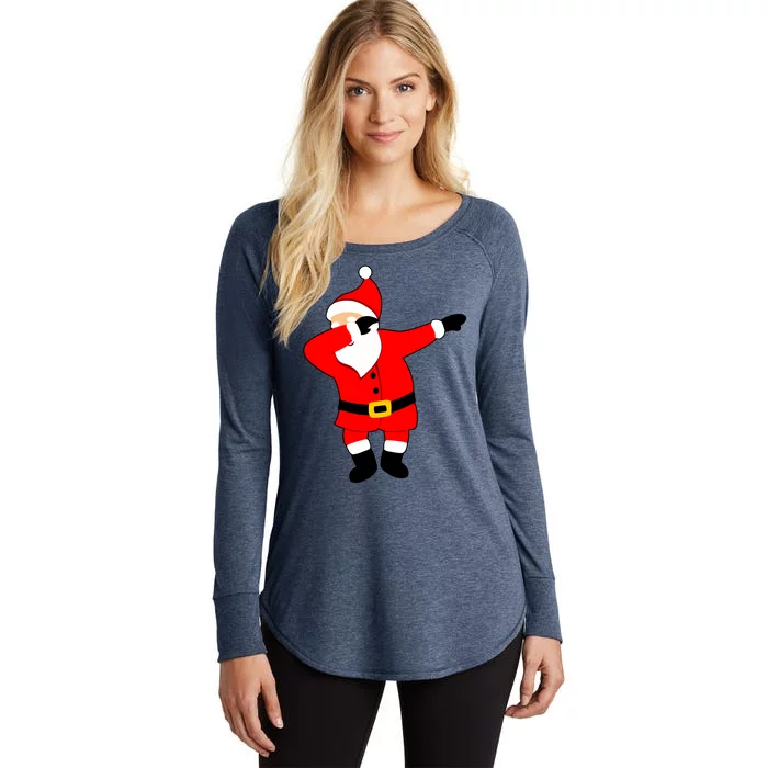 Dabbing Santa Christmas Women's Perfect Tri Tunic Long Sleeve Shirt