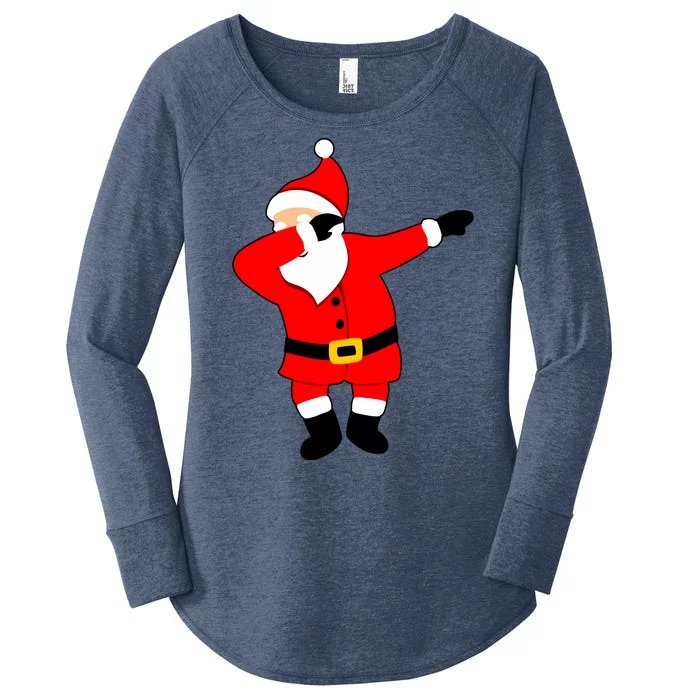 Dabbing Santa Christmas Women's Perfect Tri Tunic Long Sleeve Shirt