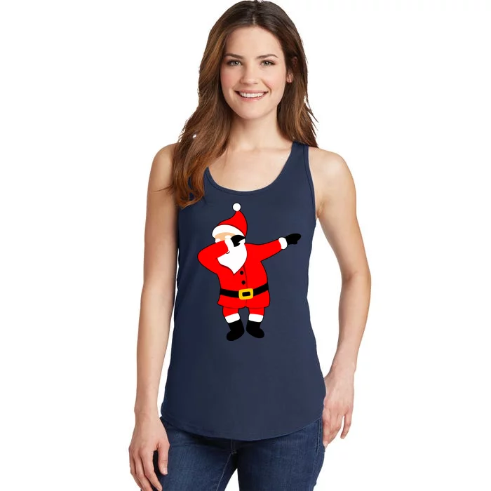 Dabbing Santa Christmas Ladies Essential Tank