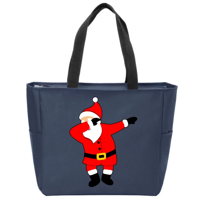 Dabbing Santa Christmas Zip Tote Bag