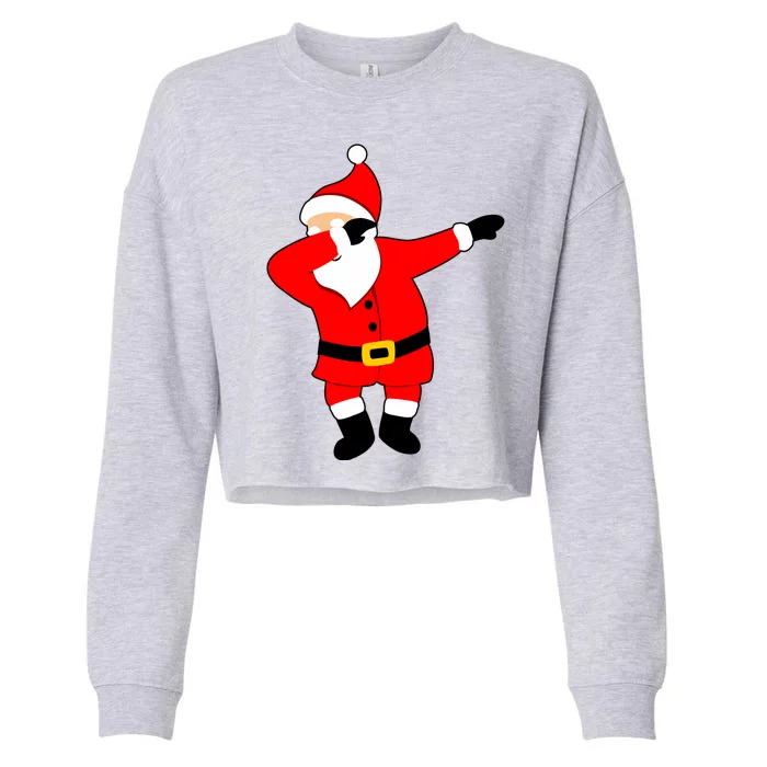 Dabbing Santa Christmas Cropped Pullover Crew