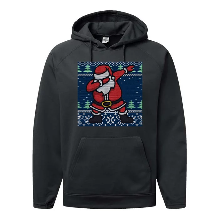 Dabbing Santa Claus Performance Fleece Hoodie