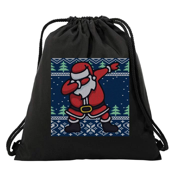 Dabbing Santa Claus Drawstring Bag