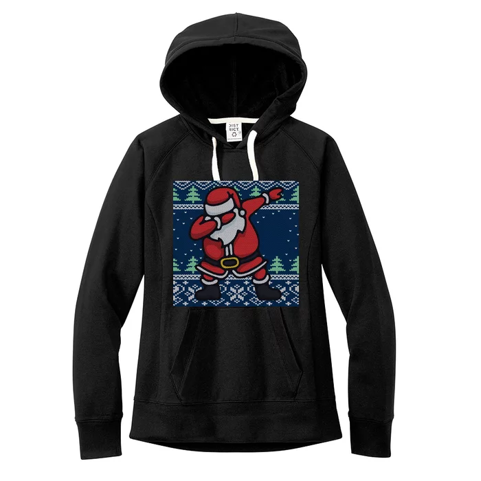 Dabbing Santa Claus Women's Fleece Hoodie