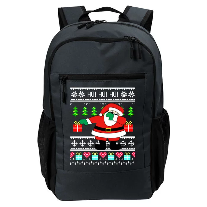 Dabbing Santa Claus Ugly Christmas Sweater Design Daily Commute Backpack