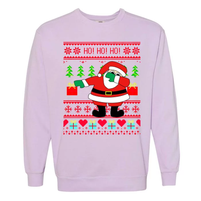 Dabbing Santa Claus Ugly Christmas Sweater Design Garment-Dyed Sweatshirt