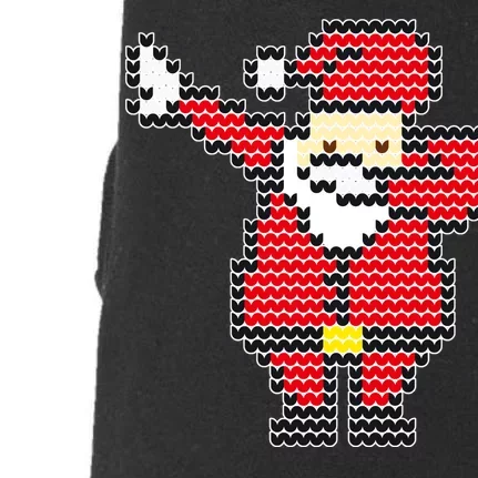 Dabbing Santa Pix-elated Christmas Doggie 3-End Fleece Hoodie