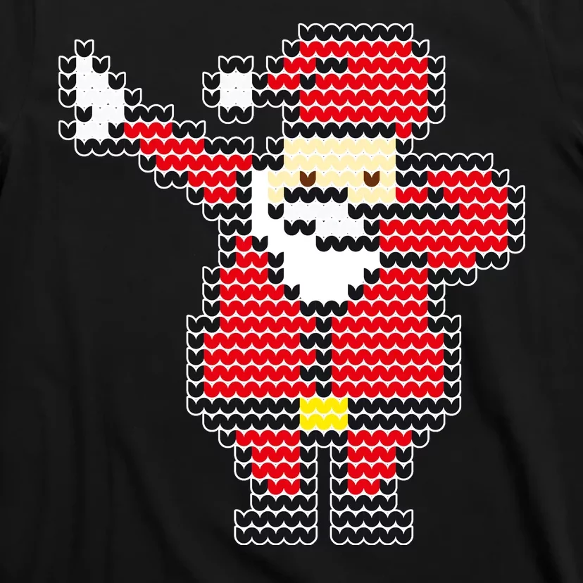 Dabbing Santa Pix-elated Christmas T-Shirt