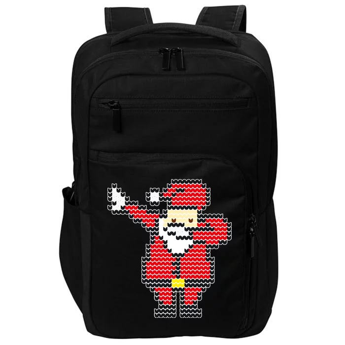 Dabbing Santa Pix-elated Christmas Impact Tech Backpack