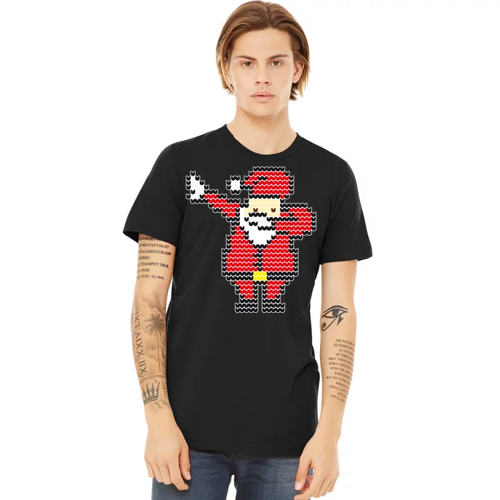 Dabbing Santa Pix-elated Christmas Premium T-Shirt