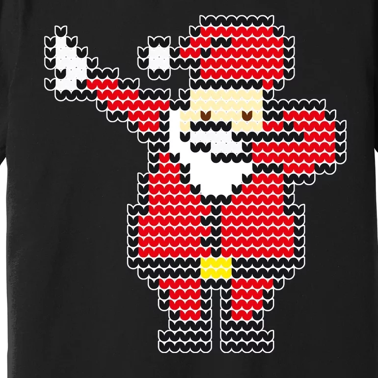 Dabbing Santa Pix-elated Christmas Premium T-Shirt