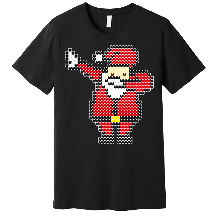 Dabbing Santa Pix-elated Christmas Premium T-Shirt