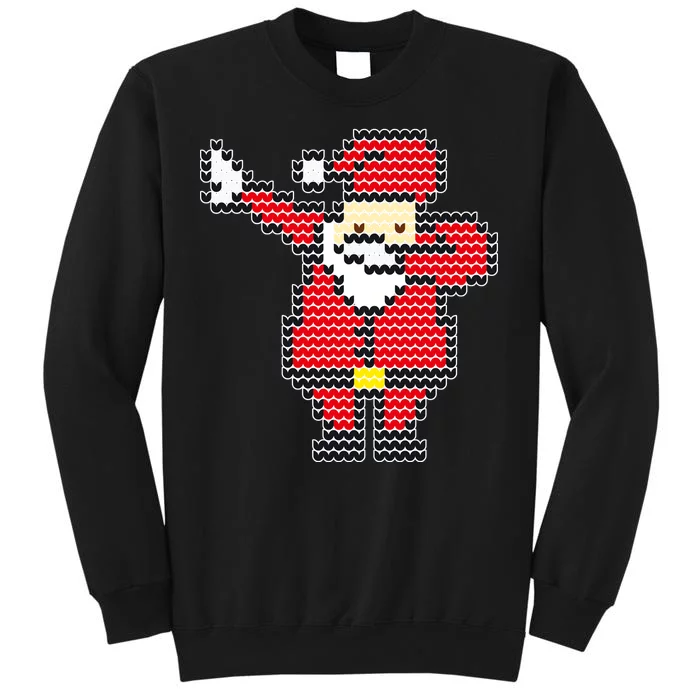 Dabbing Santa Pix-elated Christmas Tall Sweatshirt