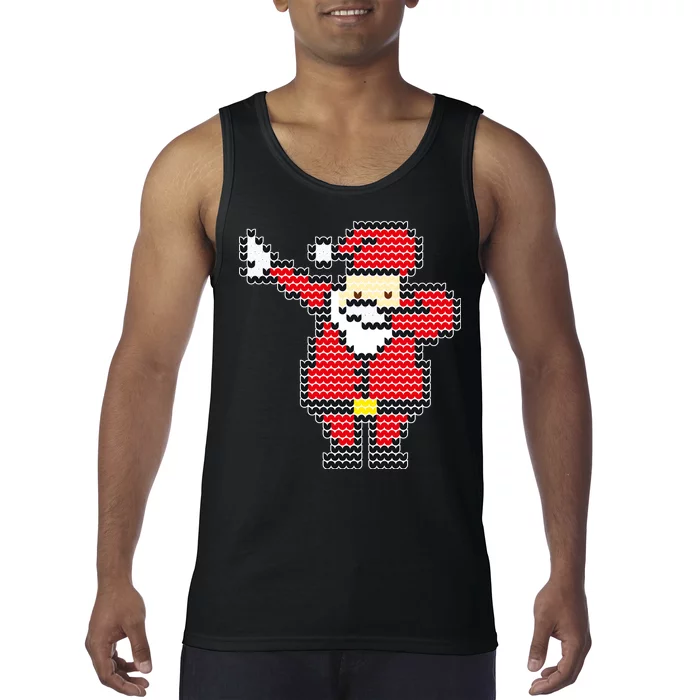 Dabbing Santa Pix-elated Christmas Tank Top