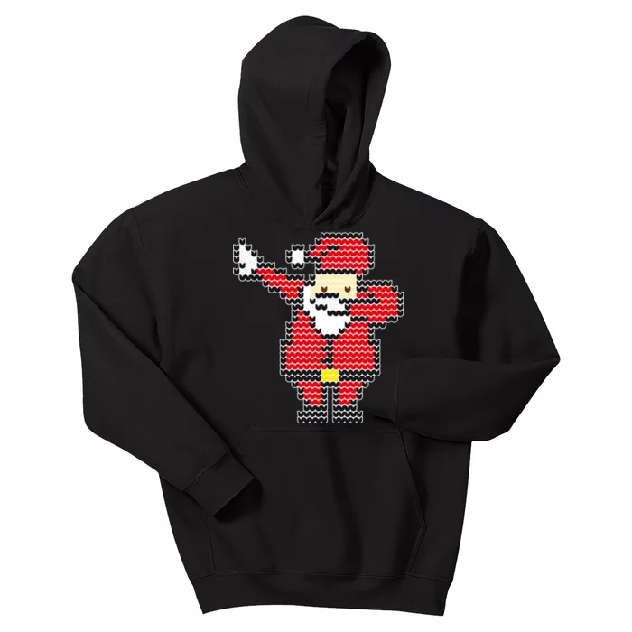 Dabbing Santa Pix-elated Christmas Kids Hoodie