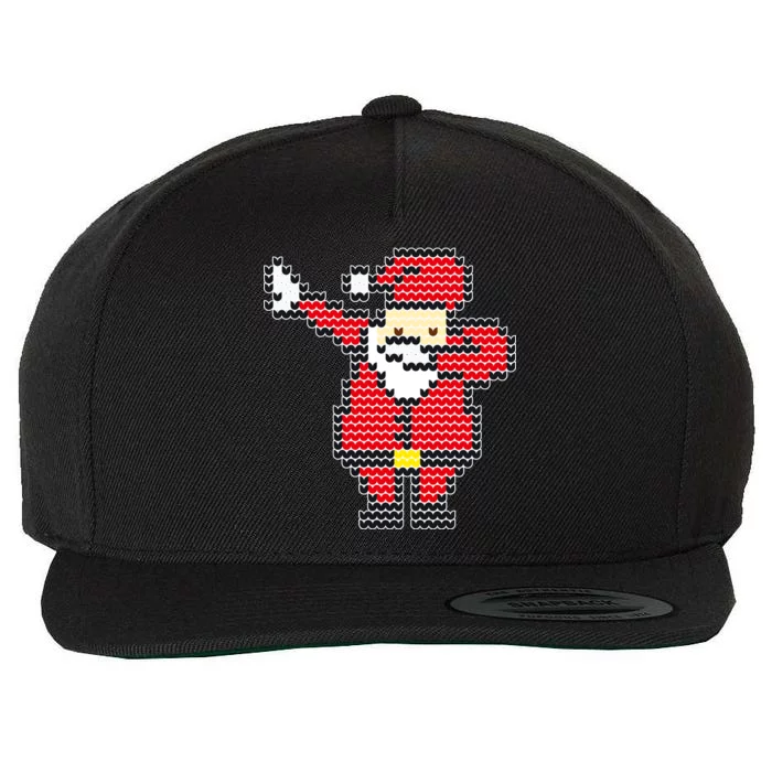 Dabbing Santa Pix-elated Christmas Wool Snapback Cap